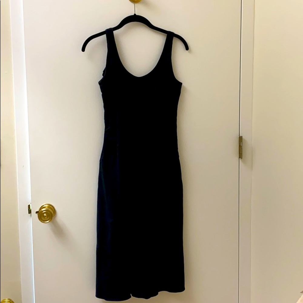 Anna Molinari Couture Black Linen Dress